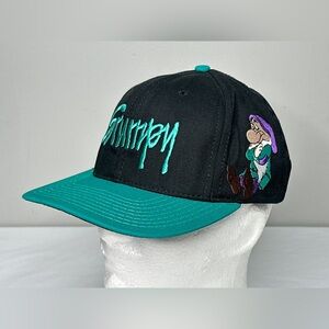 Vintage 90's Disney Grumpy Snapback Baseball Hat Cap USA Snow White Dwarfs